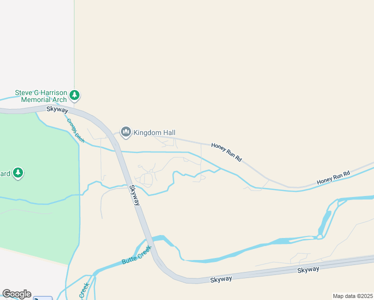 map of restaurants, bars, coffee shops, grocery stores, and more near 142 Honey Run Road in Chico