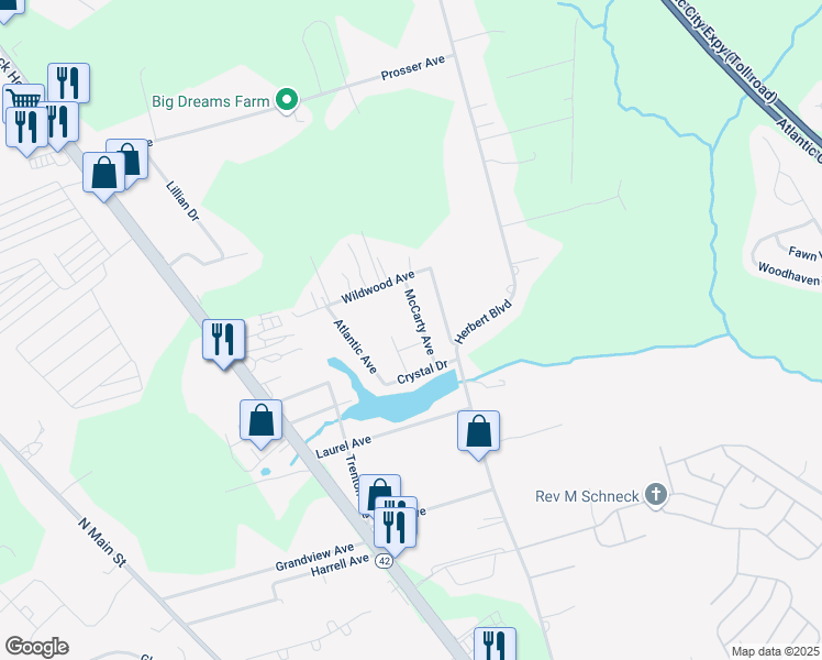 map of restaurants, bars, coffee shops, grocery stores, and more near 1619 Mc Carthy Avenue in Monroe