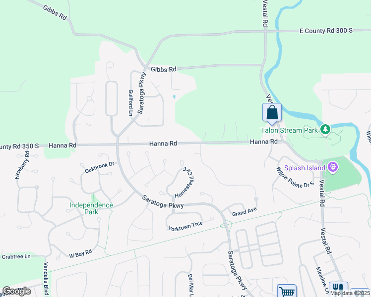 map of restaurants, bars, coffee shops, grocery stores, and more near 5641 East County Road 350 South in Plainfield