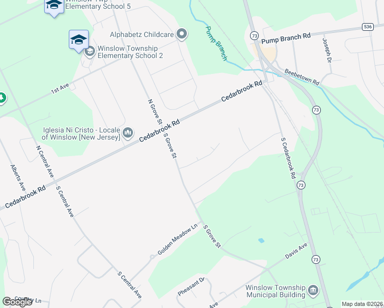 map of restaurants, bars, coffee shops, grocery stores, and more near 1 Cooper Court in Sicklerville