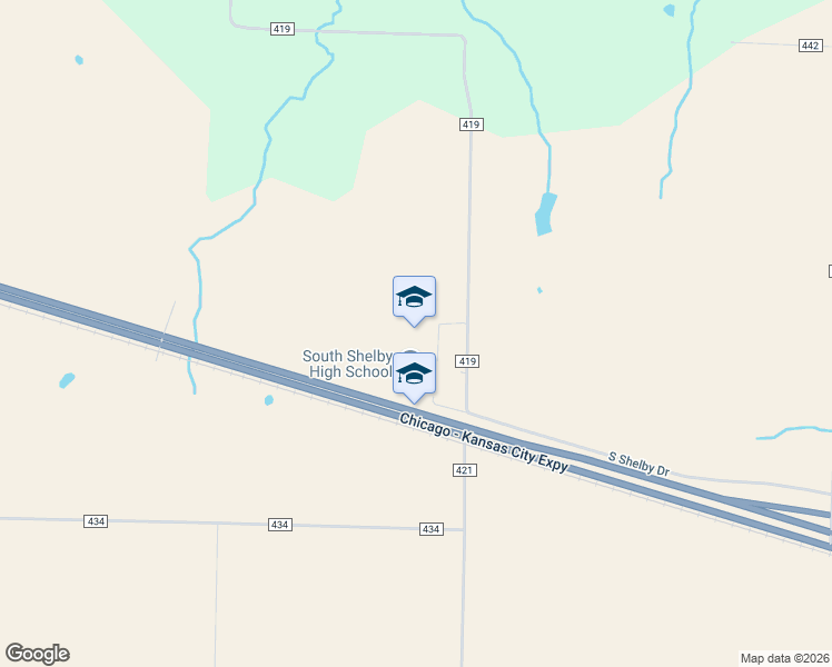 map of restaurants, bars, coffee shops, grocery stores, and more near 4154 U.S. 36 in Shelbina