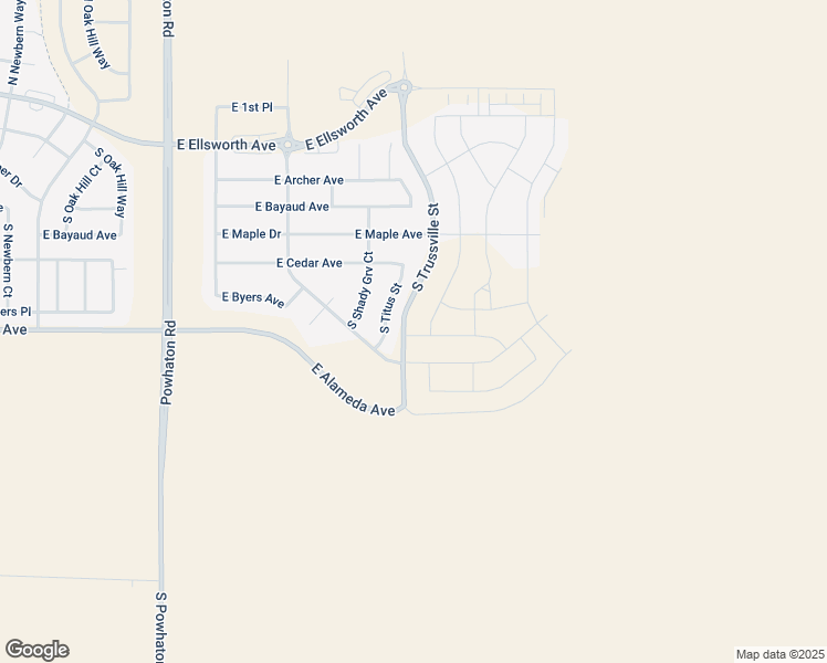 map of restaurants, bars, coffee shops, grocery stores, and more near Monaghan Road in Aurora