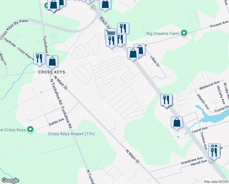 map of restaurants, bars, coffee shops, grocery stores, and more near 214 Kennedy Avenue in Monroe