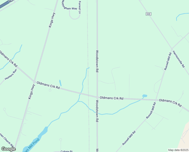 map of restaurants, bars, coffee shops, grocery stores, and more near 429 Woodstown Road in Woolwich Township