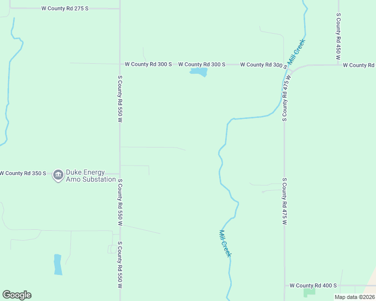 map of restaurants, bars, coffee shops, grocery stores, and more near 3381 South County Road 550 West in Coatesville