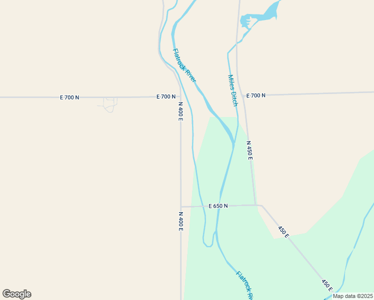 map of restaurants, bars, coffee shops, grocery stores, and more near 6766 North 400 East in Rushville