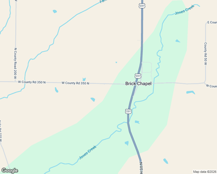 map of restaurants, bars, coffee shops, grocery stores, and more near 1152-1998 W County Road 350 N in Greencastle