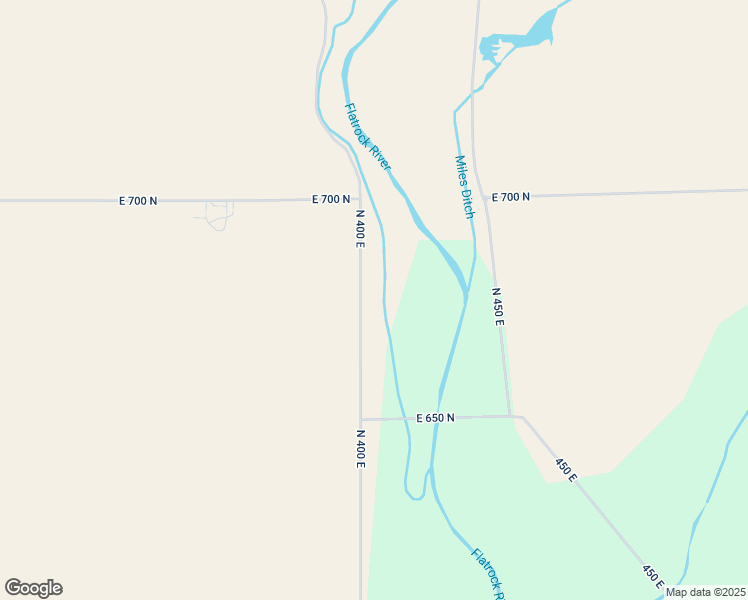 map of restaurants, bars, coffee shops, grocery stores, and more near 6766 North 400 East in Rushville
