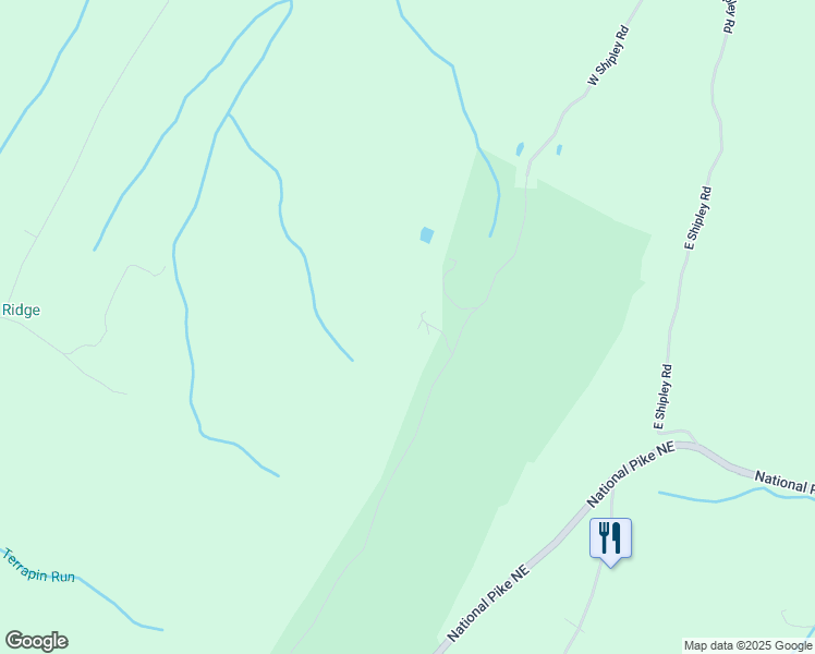 map of restaurants, bars, coffee shops, grocery stores, and more near 31401 Green Meadow Lane in Flintstone