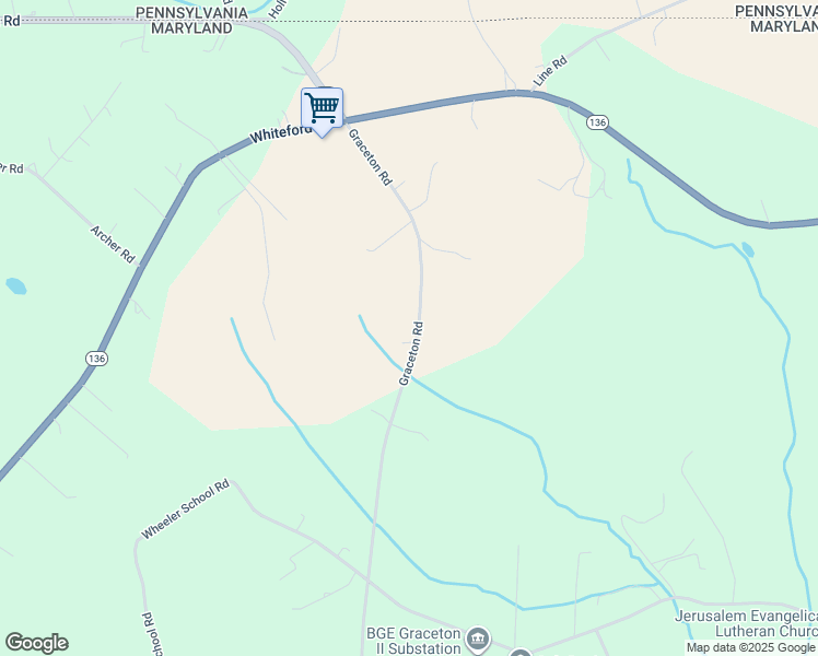 map of restaurants, bars, coffee shops, grocery stores, and more near 4610 Graceton Road in Harford County
