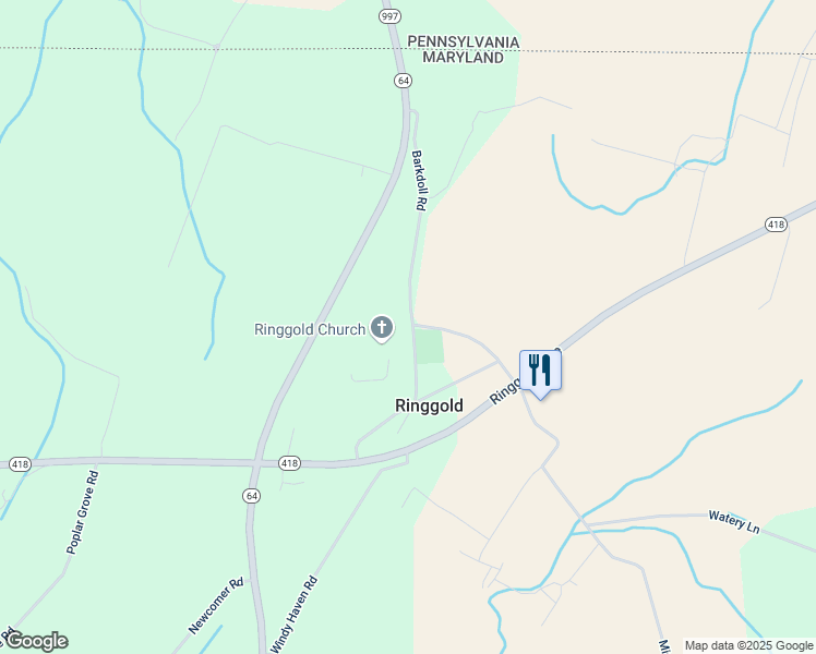 map of restaurants, bars, coffee shops, grocery stores, and more near 14432 Barkdoll Road in Hagerstown