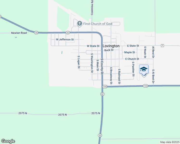 map of restaurants, bars, coffee shops, grocery stores, and more near 303-499 W South St in Lovington