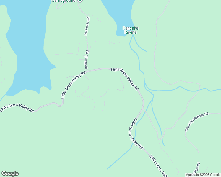 map of restaurants, bars, coffee shops, grocery stores, and more near Gooseberry Road in Little Grass Valley