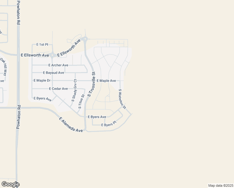 map of restaurants, bars, coffee shops, grocery stores, and more near Monaghan Road in Aurora