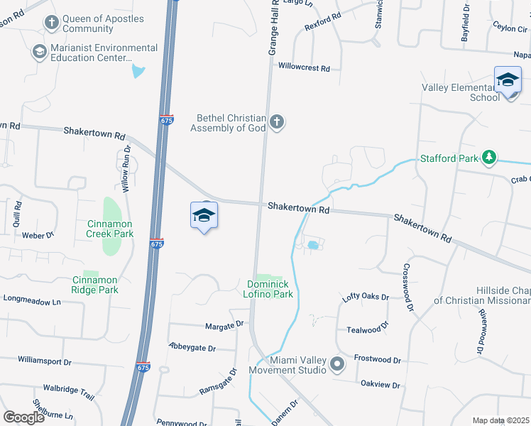 map of restaurants, bars, coffee shops, grocery stores, and more near in Beavercreek