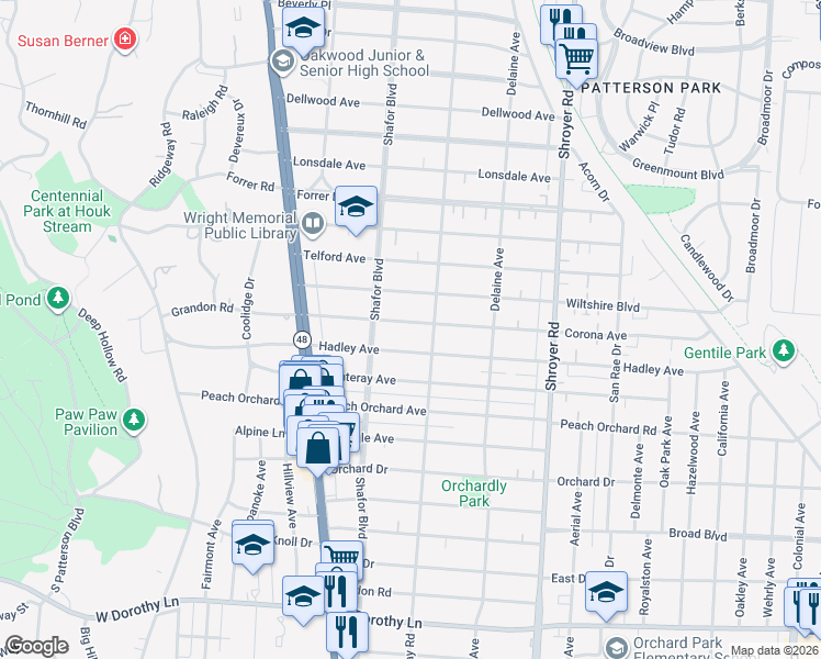 map of restaurants, bars, coffee shops, grocery stores, and more near 236 Corona Avenue in Dayton