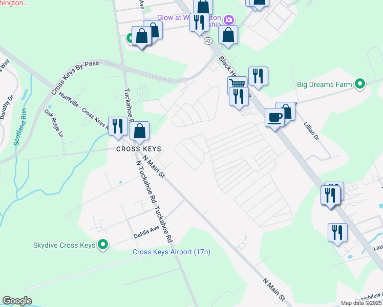 map of restaurants, bars, coffee shops, grocery stores, and more near 302 Arizona Avenue in Monroe
