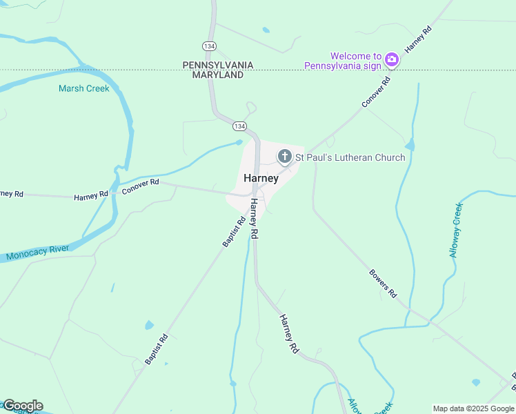 map of restaurants, bars, coffee shops, grocery stores, and more near 5021 Harney Road in Taneytown