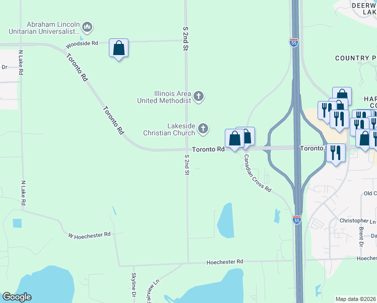 map of restaurants, bars, coffee shops, grocery stores, and more near 5904-5990 S 2nd St in Springfield