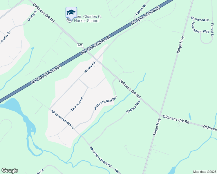 map of restaurants, bars, coffee shops, grocery stores, and more near 117 Jockey Hollow Run in Woolwich Township