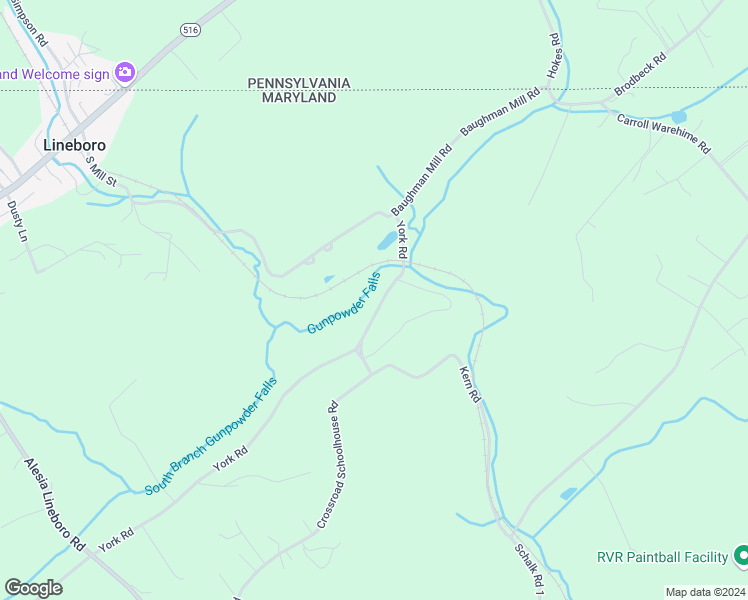 map of restaurants, bars, coffee shops, grocery stores, and more near 4628 York Road in Lineboro