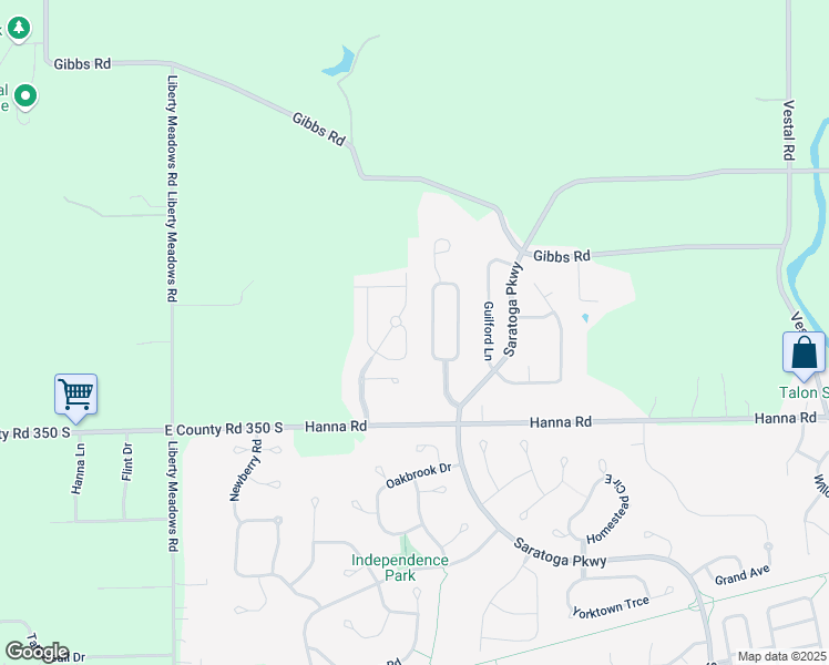 map of restaurants, bars, coffee shops, grocery stores, and more near 3367 Keystone Pass in Plainfield