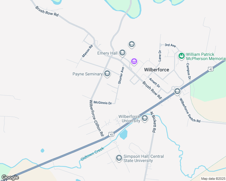 map of restaurants, bars, coffee shops, grocery stores, and more near 1268 High Street in Xenia
