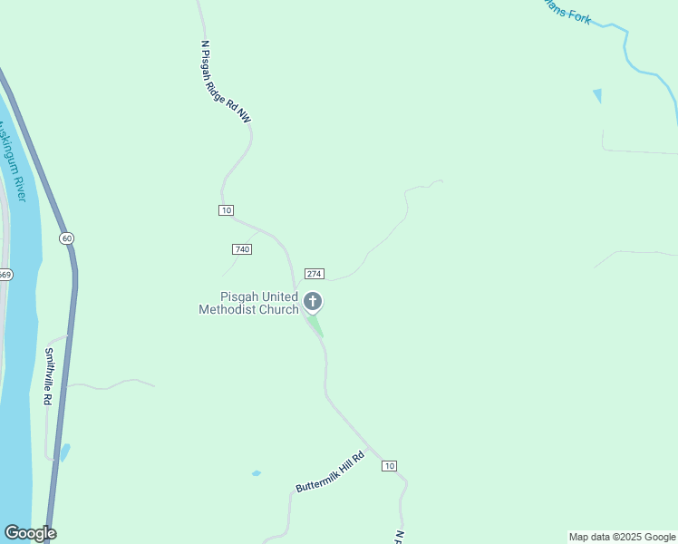 map of restaurants, bars, coffee shops, grocery stores, and more near 7660 Parmiter Lane in McConnelsville