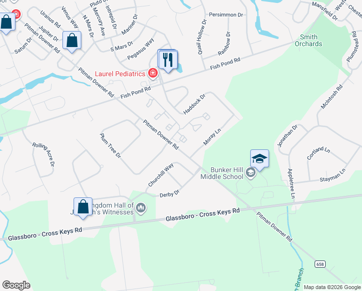 map of restaurants, bars, coffee shops, grocery stores, and more near 435 Atlanta Court in Washington Township