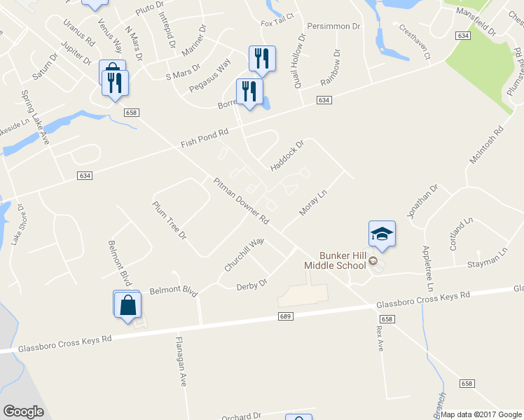 map of restaurants, bars, coffee shops, grocery stores, and more near 443 Atlanta Court in Washington Township