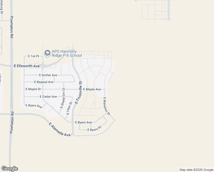 map of restaurants, bars, coffee shops, grocery stores, and more near Monaghan Road in Aurora