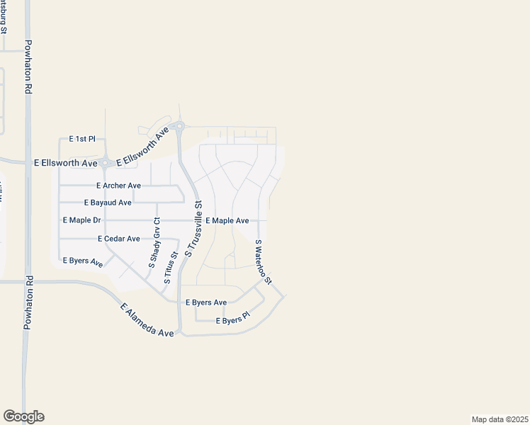 map of restaurants, bars, coffee shops, grocery stores, and more near Monaghan Road in Aurora