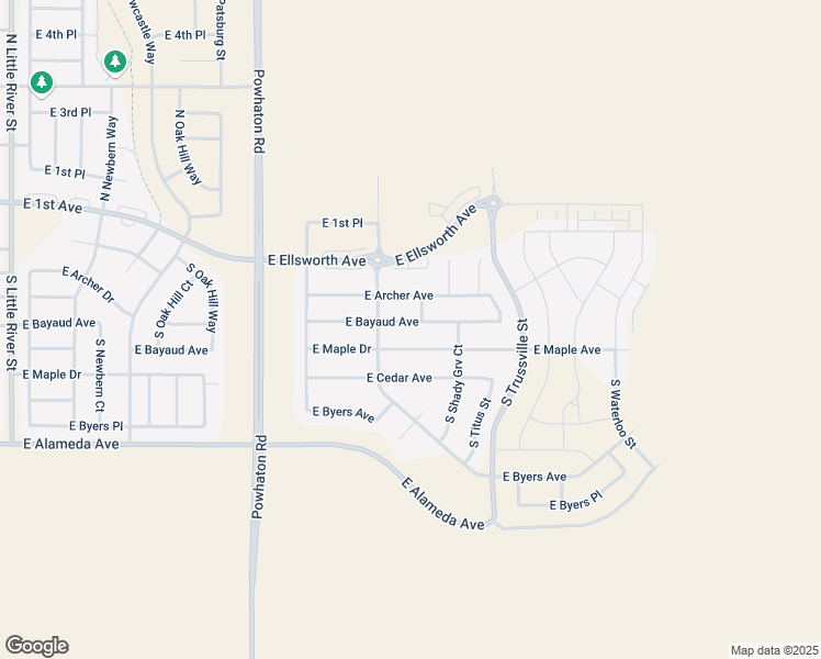 map of restaurants, bars, coffee shops, grocery stores, and more near 27180 East Maple Avenue in Aurora