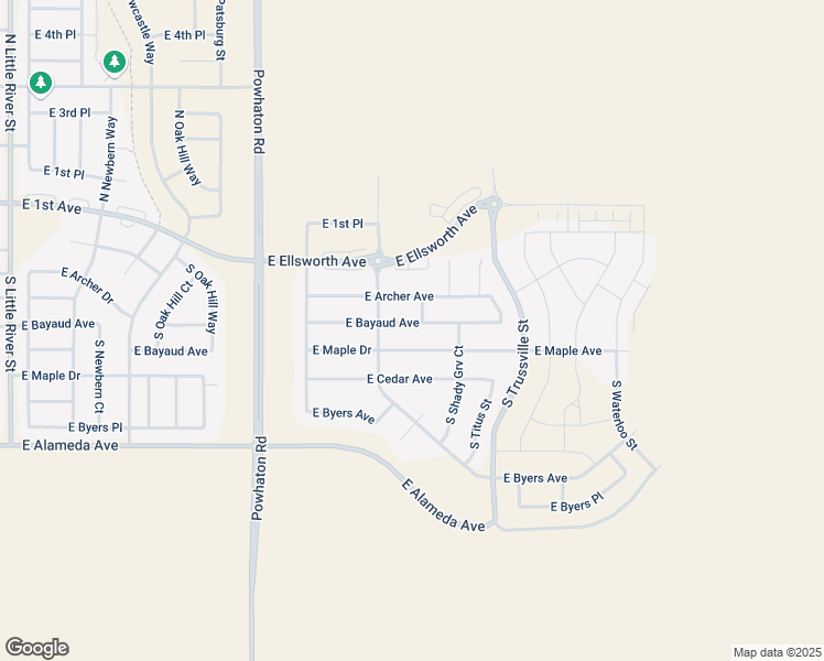 map of restaurants, bars, coffee shops, grocery stores, and more near 27180 East Maple Avenue in Aurora