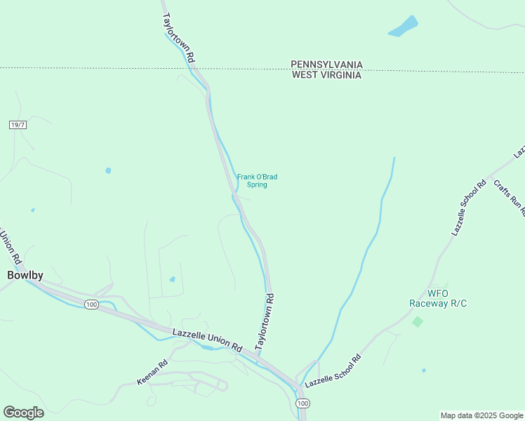map of restaurants, bars, coffee shops, grocery stores, and more near 197-223 Taylortown Road in Maidsville