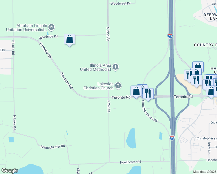 map of restaurants, bars, coffee shops, grocery stores, and more near 5904 South 2nd Street in Springfield