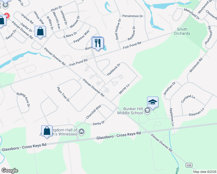 map of restaurants, bars, coffee shops, grocery stores, and more near 548 Cascade Court in Washington Township