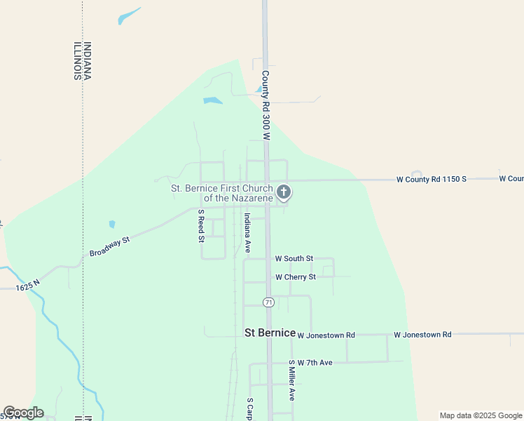 map of restaurants, bars, coffee shops, grocery stores, and more near in Saint Bernice