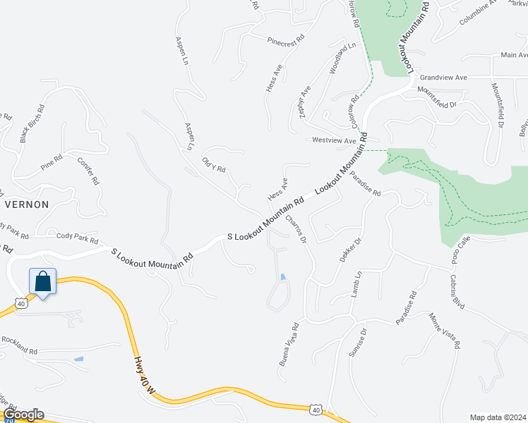 map of restaurants, bars, coffee shops, grocery stores, and more near 40 Hess Avenue in Golden