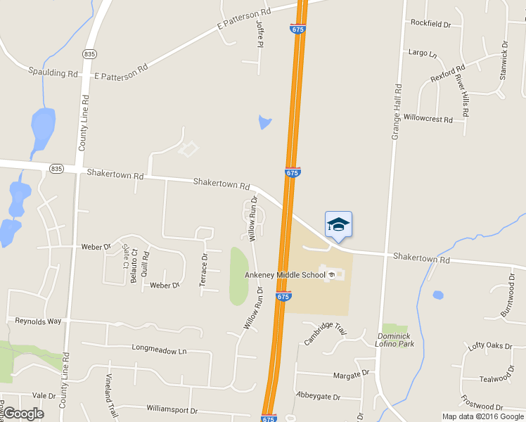 map of restaurants, bars, coffee shops, grocery stores, and more near 3911 E Summit Ridge Dr in Beavercreek