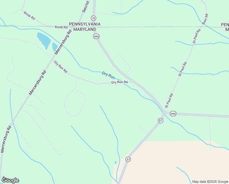 map of restaurants, bars, coffee shops, grocery stores, and more near 14005 Dry Run Road in Clear Spring