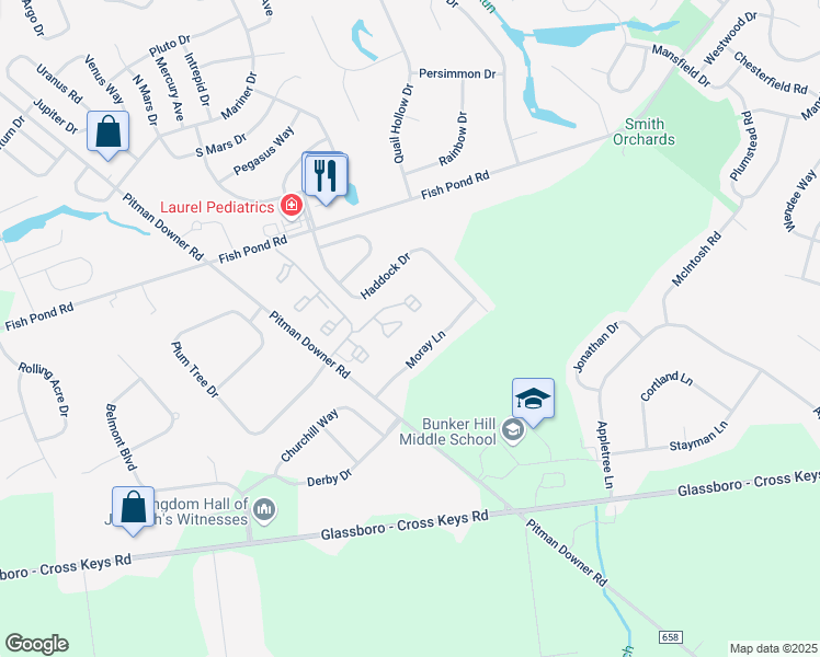 map of restaurants, bars, coffee shops, grocery stores, and more near 645 Covington Court in Washington Township