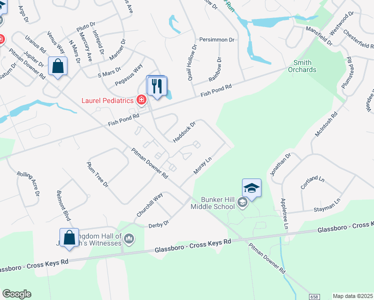 map of restaurants, bars, coffee shops, grocery stores, and more near 548 Cascade Court in Washington Township