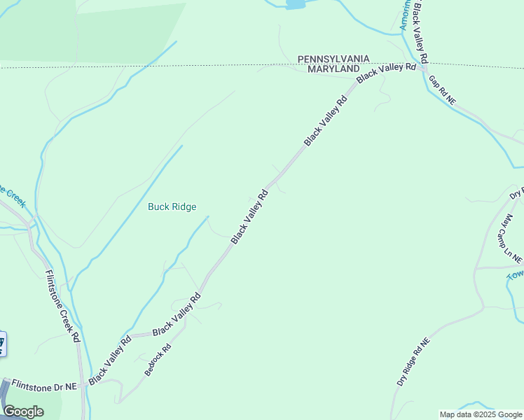 map of restaurants, bars, coffee shops, grocery stores, and more near 13810 Black Valley Road in Flintstone