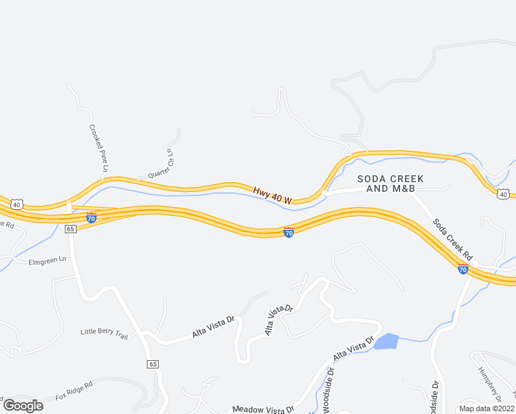 map of restaurants, bars, coffee shops, grocery stores, and more near 33110 U.S. 40 in Evergreen