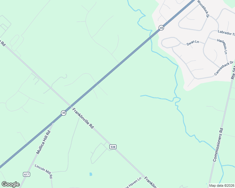 map of restaurants, bars, coffee shops, grocery stores, and more near 7 South Branch Court in Mullica Hill