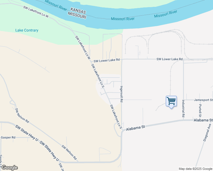 map of restaurants, bars, coffee shops, grocery stores, and more near 5505 Southwest Lakefront Lane South in Saint Joseph