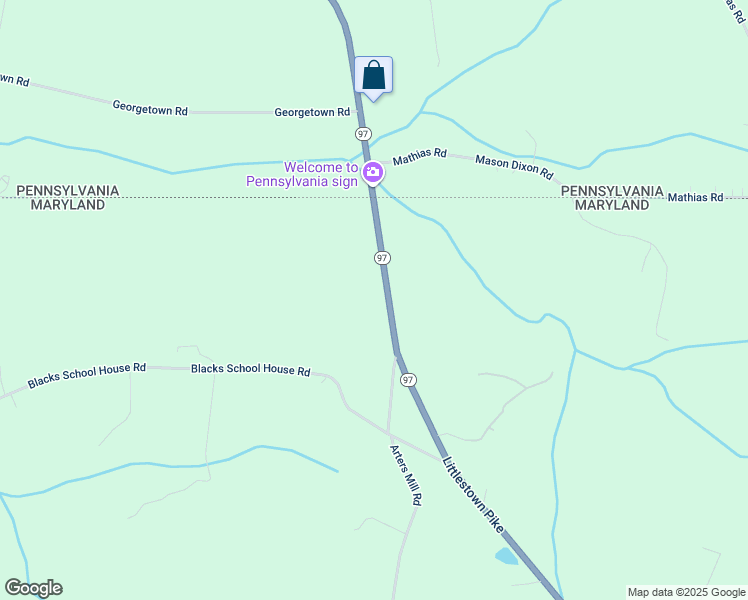 map of restaurants, bars, coffee shops, grocery stores, and more near 5130 Littlestown Pike in Westminster