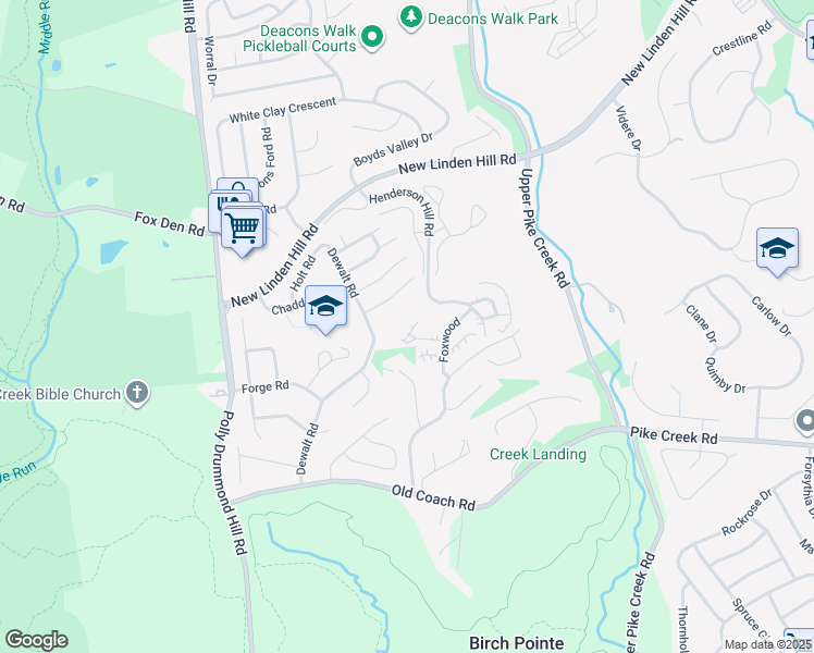 map of restaurants, bars, coffee shops, grocery stores, and more near 50 Henderson Hill Road in Newark
