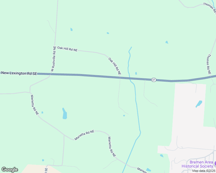 map of restaurants, bars, coffee shops, grocery stores, and more near 7875 Lancaster New Lexington Road Southeast in Bremen